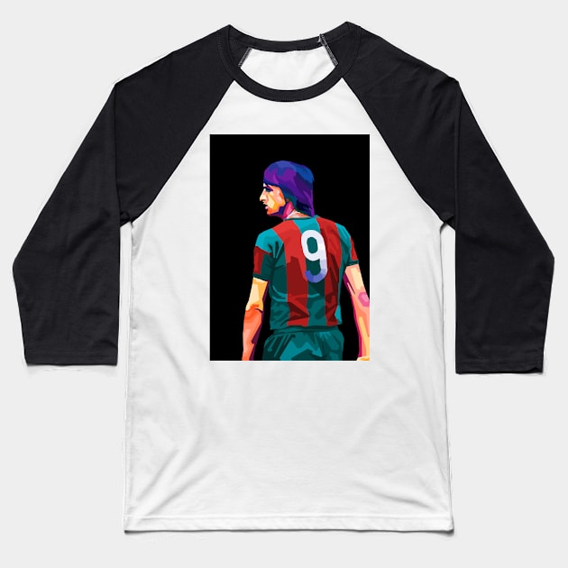 Johan Cruyff Baseball T-Shirt by Ken Asahvey